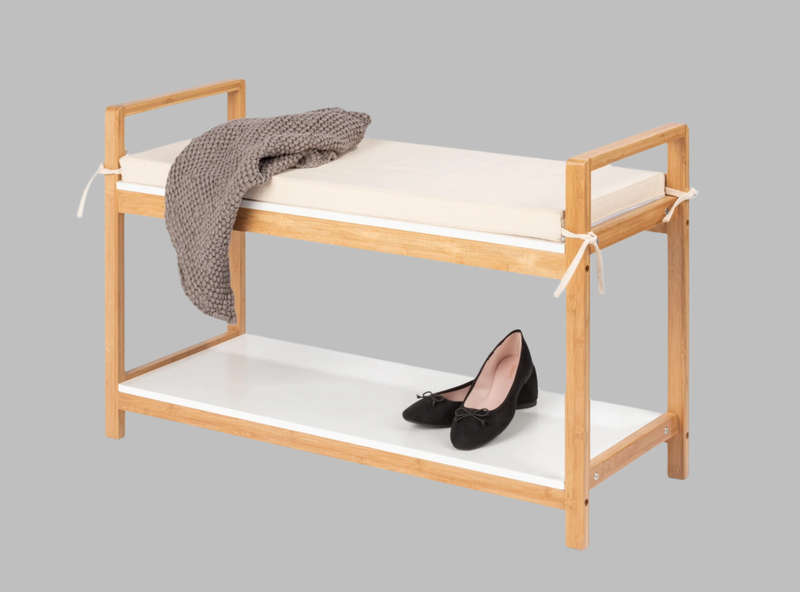 Shoe Bench With Cushion Finja Bamboo