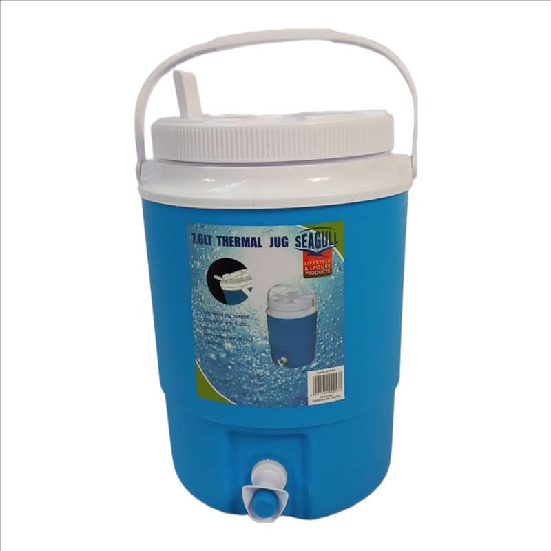 Seagull 7.6 Lt Thermal Jug With Spout & Tap Blue