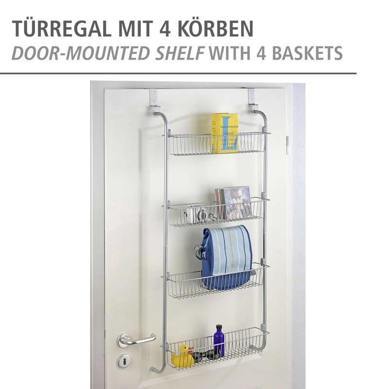 Wenko Door-Mounted Rack With 4 Compartments