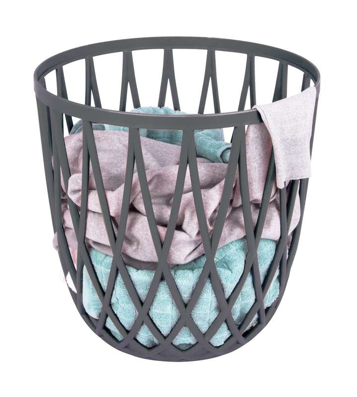 Wenko Bathroom Stool / Laundry Basket - Omio - Anthracite