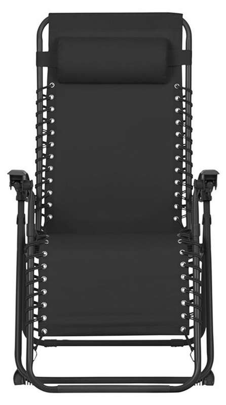 Garden Chair Relax W/Pillow Black