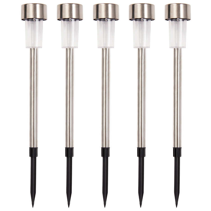 Solar Lamp ø4,5 H36 5 Pcs. Stainless Steel