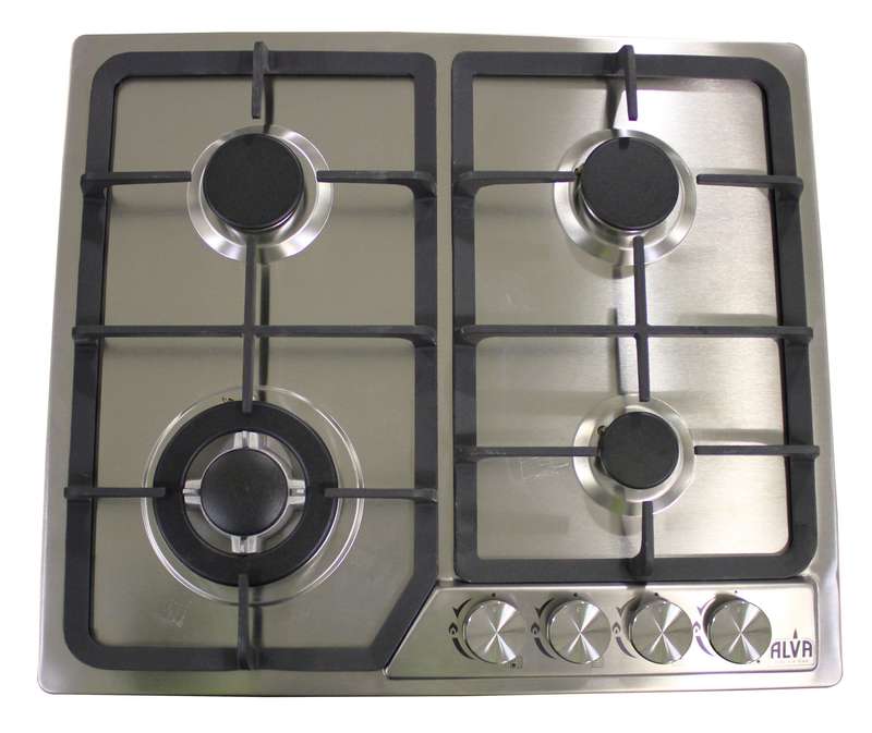 60cm 4 Burner Gas Hob Stainless Steel