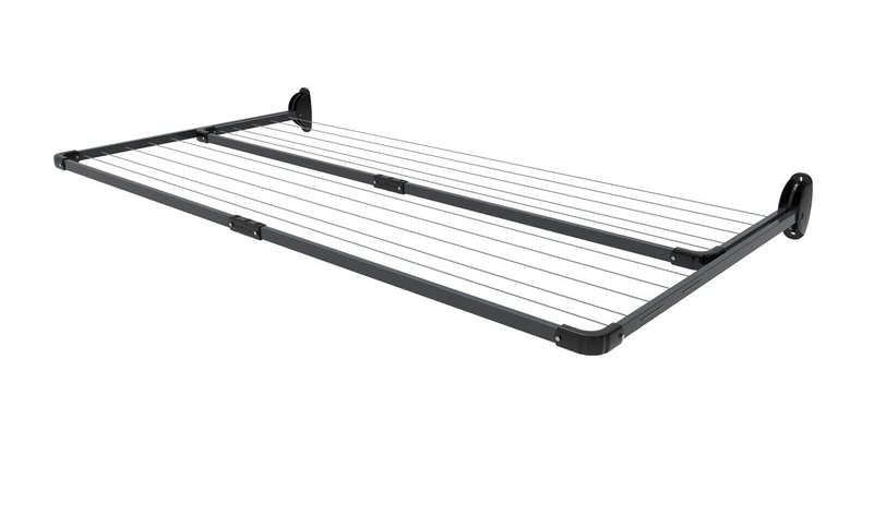 10 Line Twin Fold Down Wall Mounted Clothesline 21 M