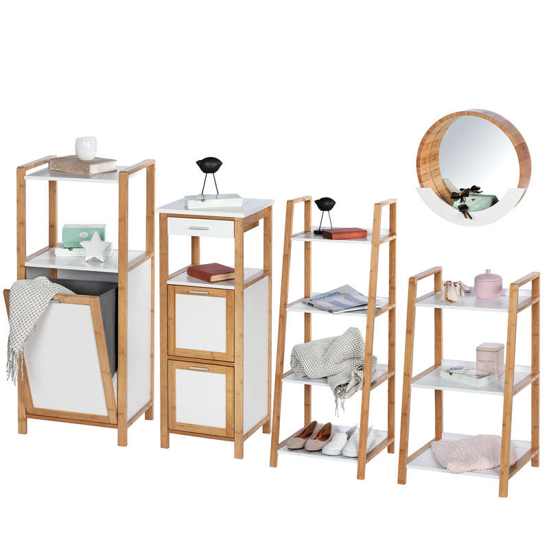 Wenko 3-Tier Shelving Unit  - Finja - Bamboo