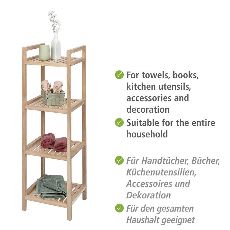 4 Tier Shelving Unit Acina Acacia Wood