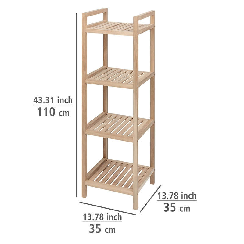 4 Tier Shelving Unit Acina Acacia Wood