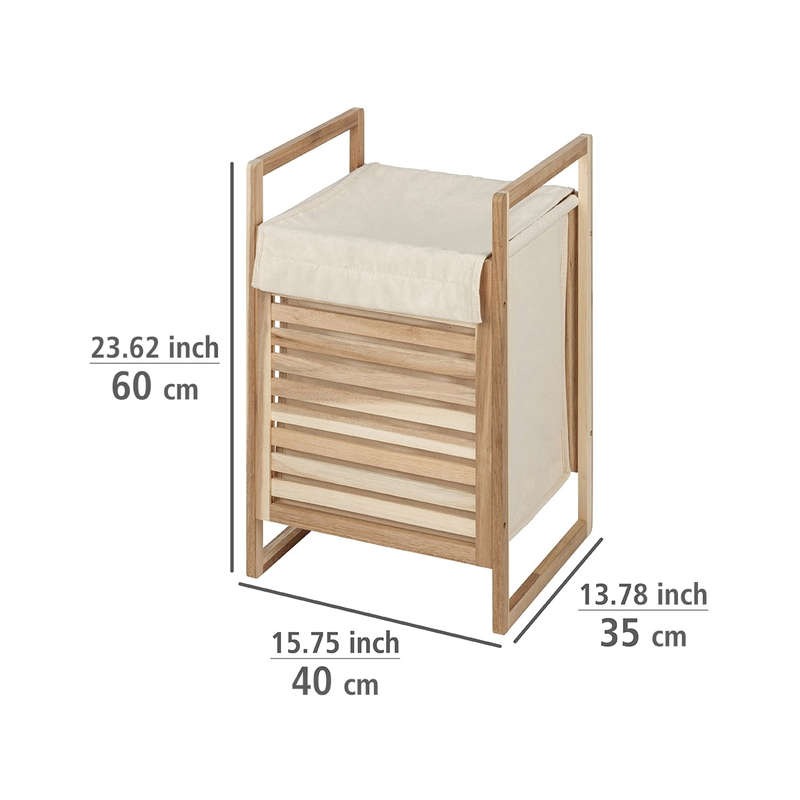 Laundry Basket Acina Acacia Wood