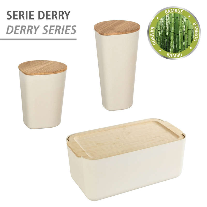 Wenko Derry Bread Box - Bamboo Lid & Integrated Cutting Board