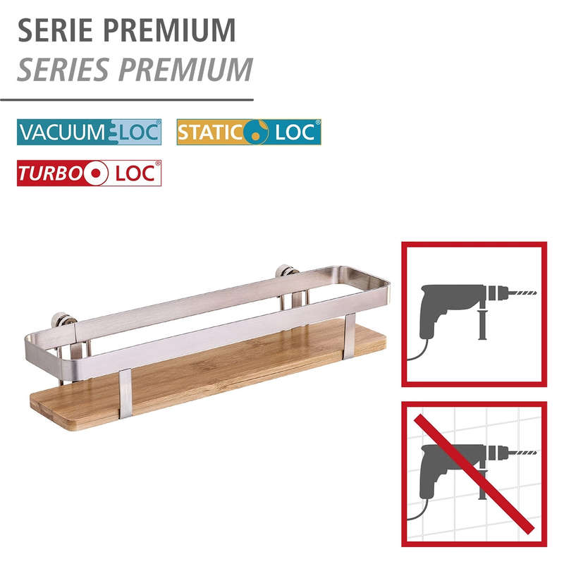 Spice Rack Premium Steel & Bamboo