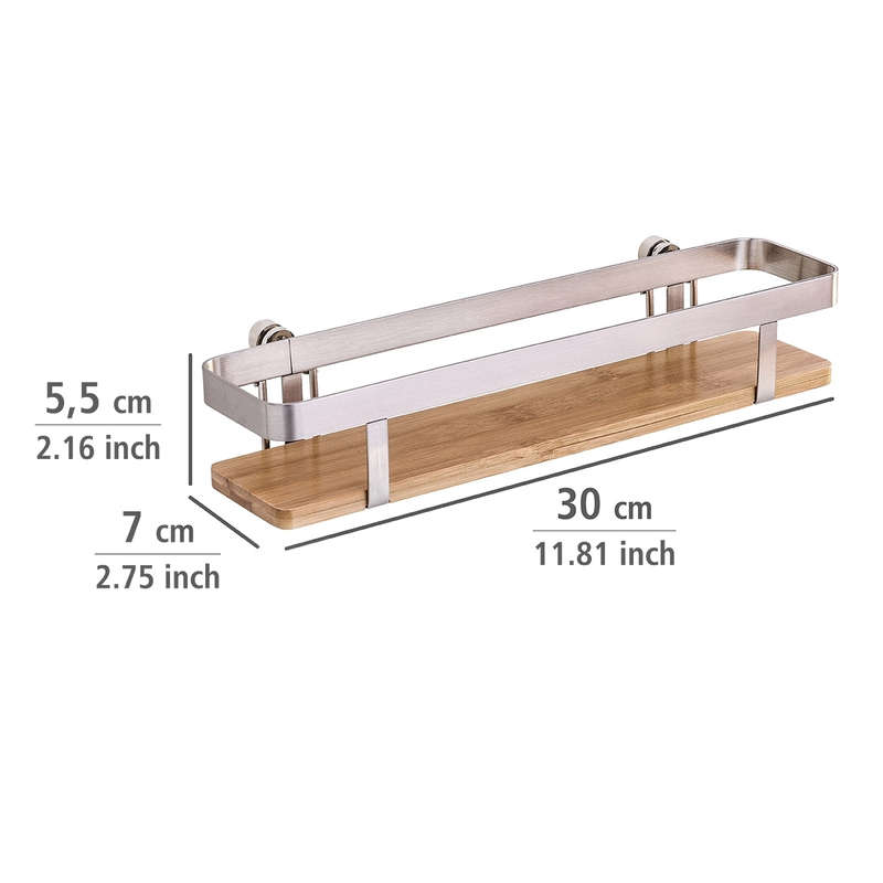Spice Rack Premium Steel & Bamboo