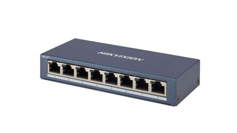 Hikvision - 8 Port Gigabit Switch, Metal Casing