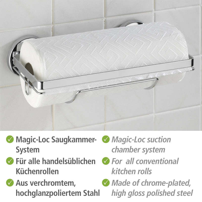 Magic Loc Kitchen Roll Holder No Drilling