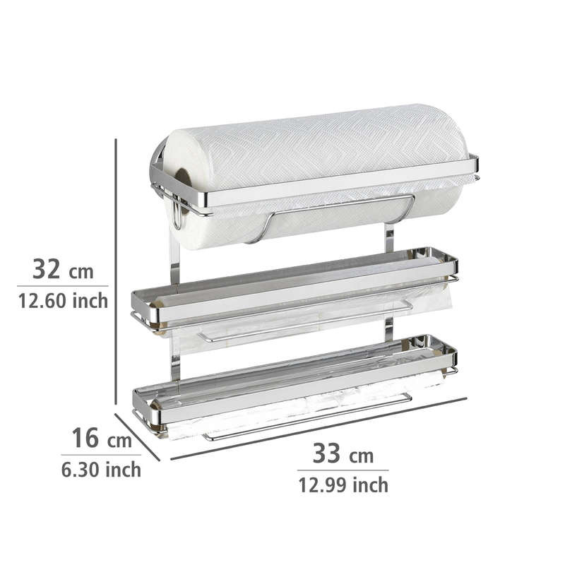 Wenko Magic-Loc Kitchen Roll Holder - Trio - No Drilling