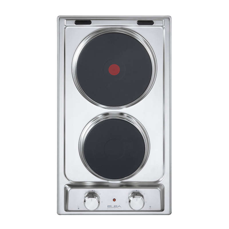 Elba 30 Cm 2 Plate Electric Hob Stainless Steel