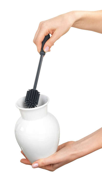 Washing Up & Bottle Brush Silicone 25cm Grey