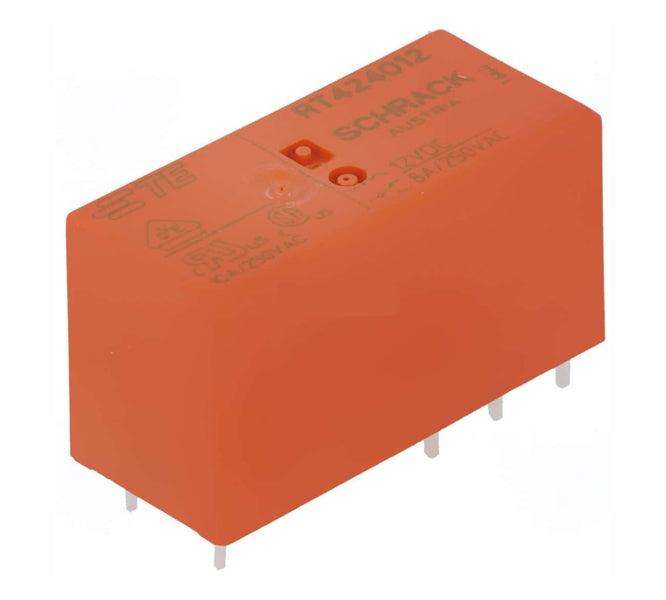 Relay Dpdt 8 A 12 Vdc Rect 8 Pcb 6 1393243 3 / Rt424012