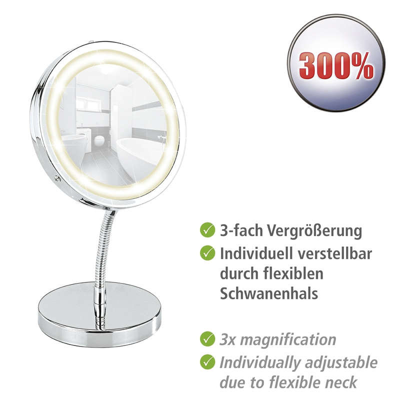 Wenko Led Standing Cosmetic Mirror - Brolo Range