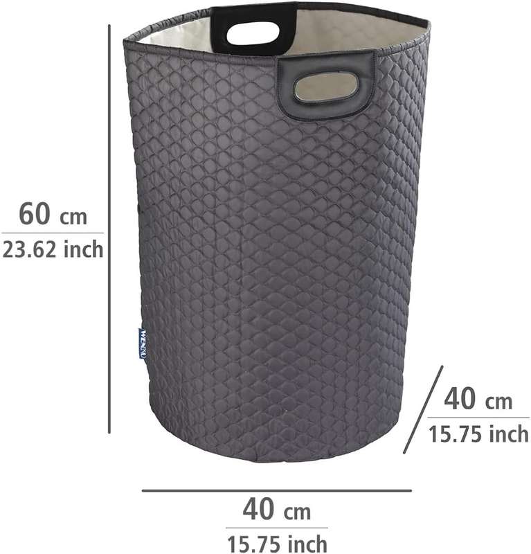 Wenko Laundry Basket 79L- Wabo - Black
