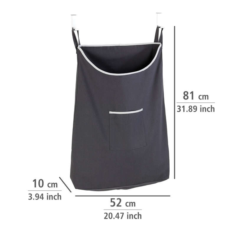 Wenko Over The Door Cloth Laundry Basket Canguro Range - Grey