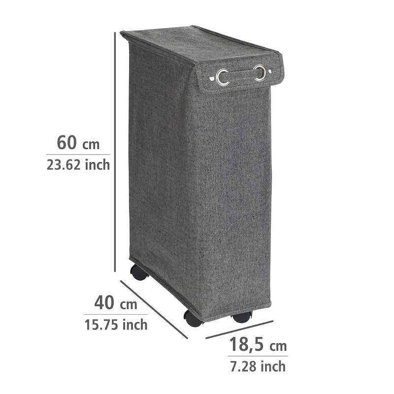 Laundry Basket 43 L With Lid Corno Prime Black White