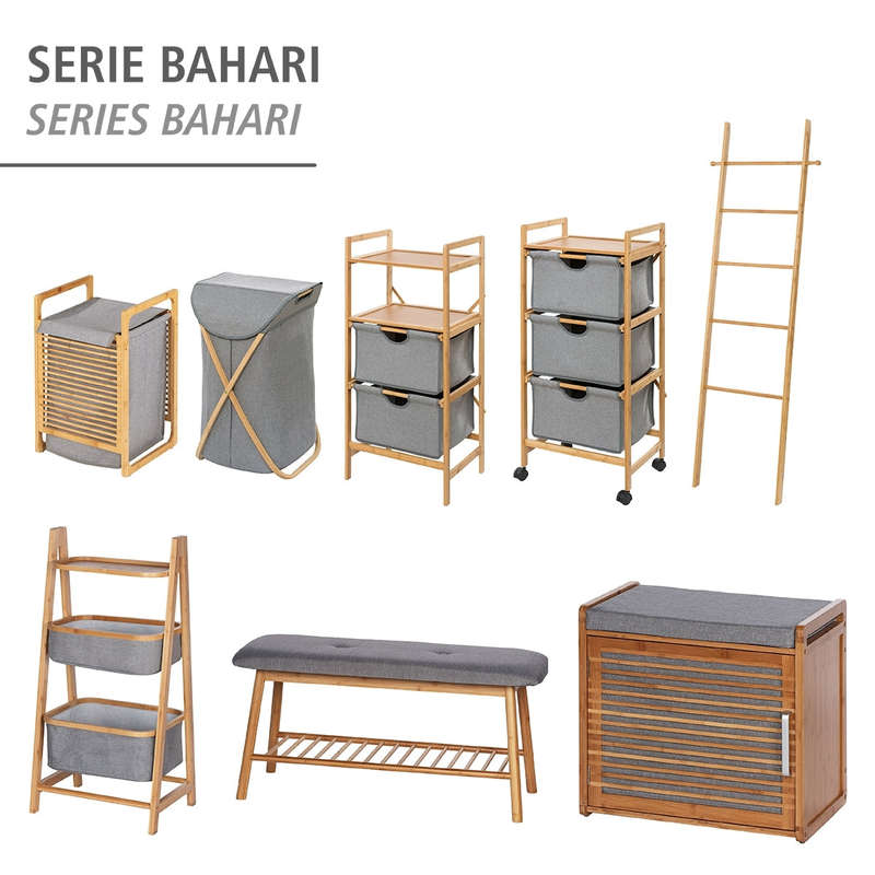 Shelf Unit With 2 Drawers Bahari Bamboo