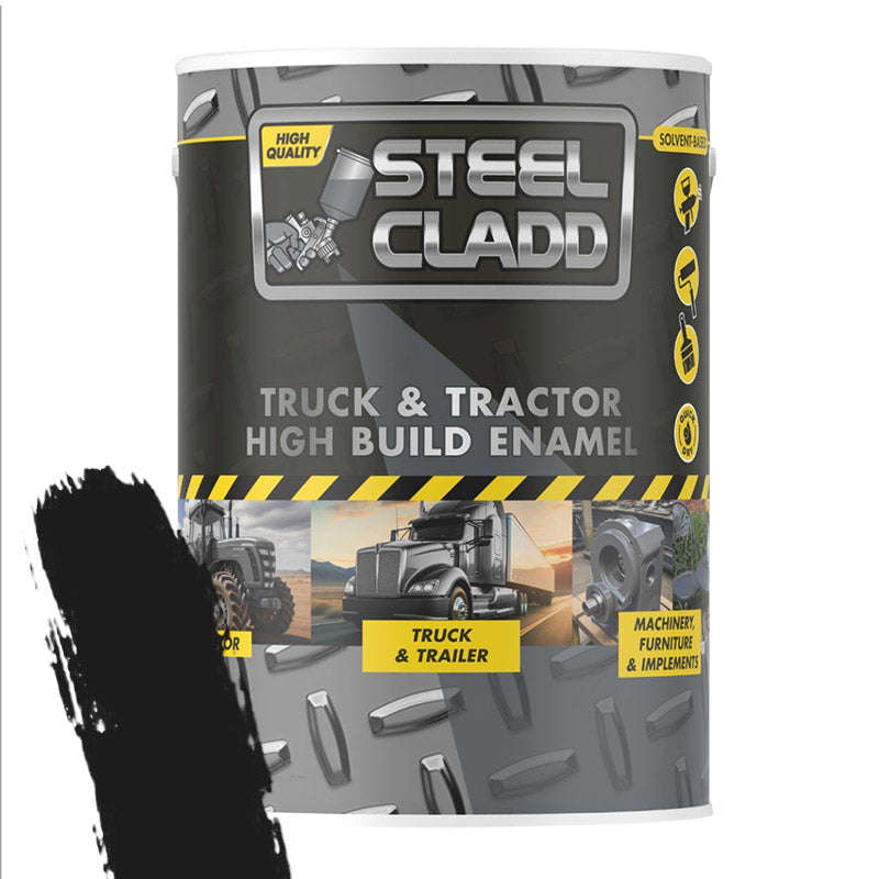 Steel Cladd Truck And Tractor Enamel Matt Black 5 L