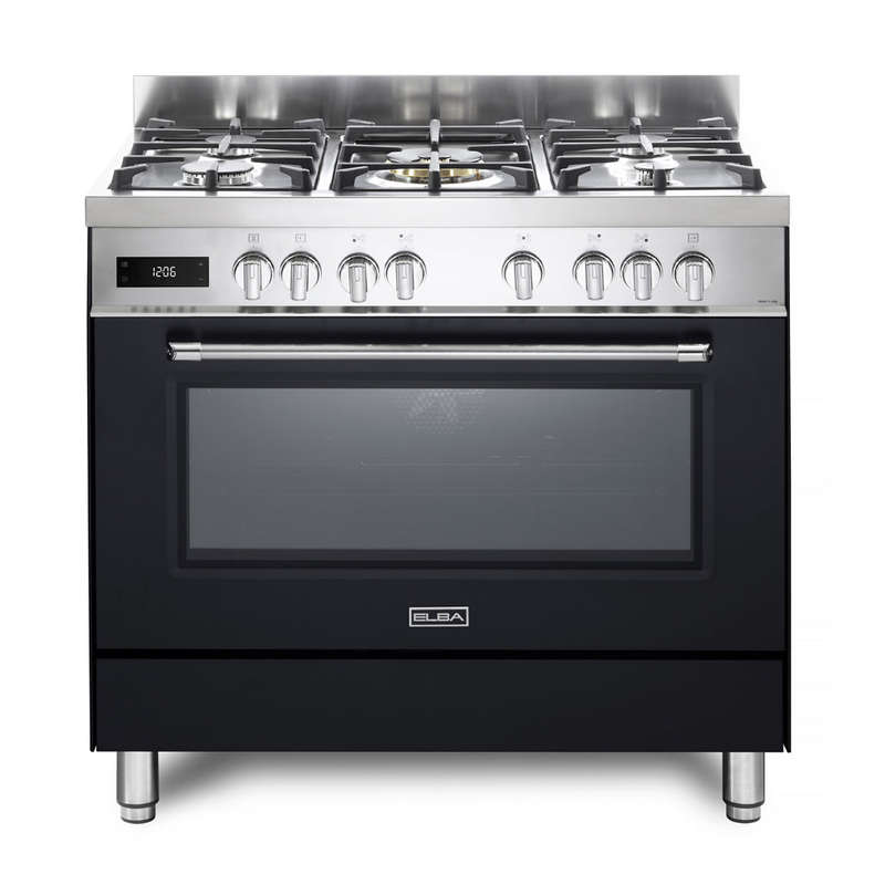 Elba Excellence 90 Cm 5 Burner Gas Cooker With Elec Blk