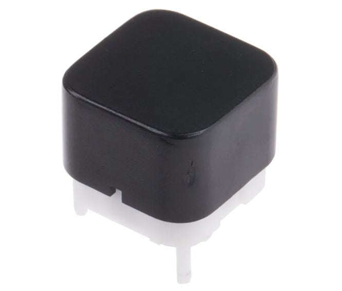 Pcb Tactile Switch Spdt 12.4x12.4x13.6mm Black Cap 734 7362