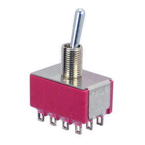Mini Toggle Switch 4 Pdt On (On) Solder 7408 Syzq