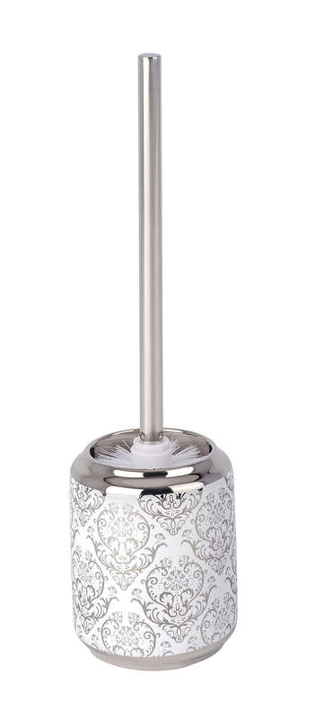 Toilet Brush Barock White Silver