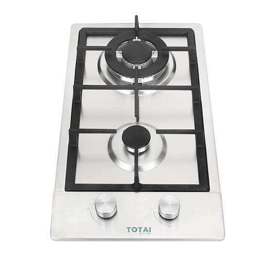 Totai 2 Burner Gas Hob Stainless Steel