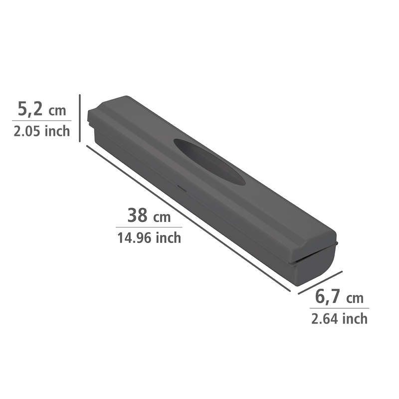 Foil / Cling Wrap Dispenser Cutter 1 Click Charcoal