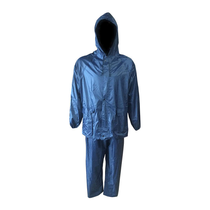 Rainsuit Rubberised Nylon Blue Large