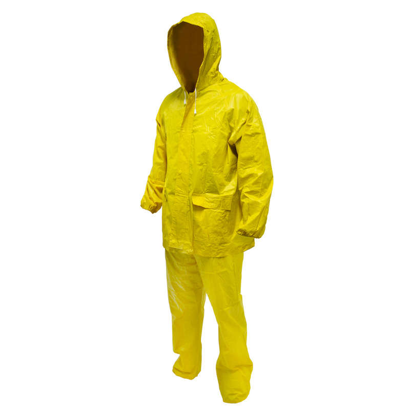 Rainsuit Rubberised Nylon Yellow Medium