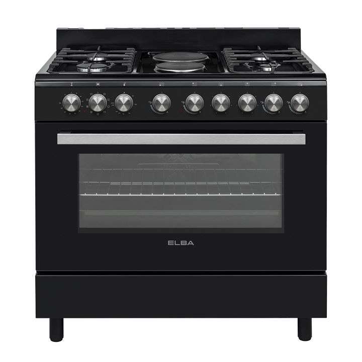 Elba Essential 90 Cm 4 Gas 2 Electric Gas Cooker Black