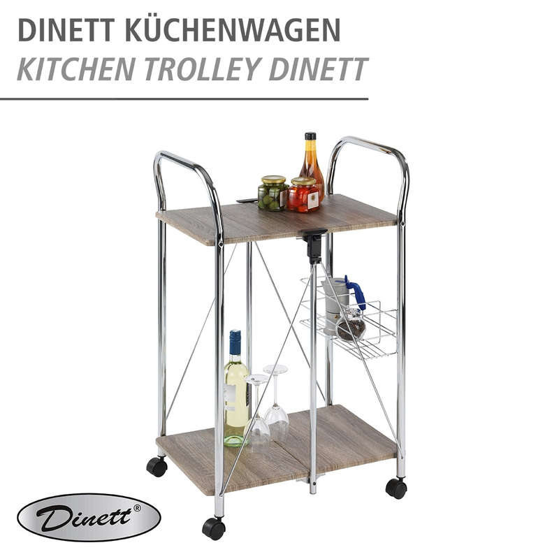 Serving Trolley Foldable Liky Range Wood Metal