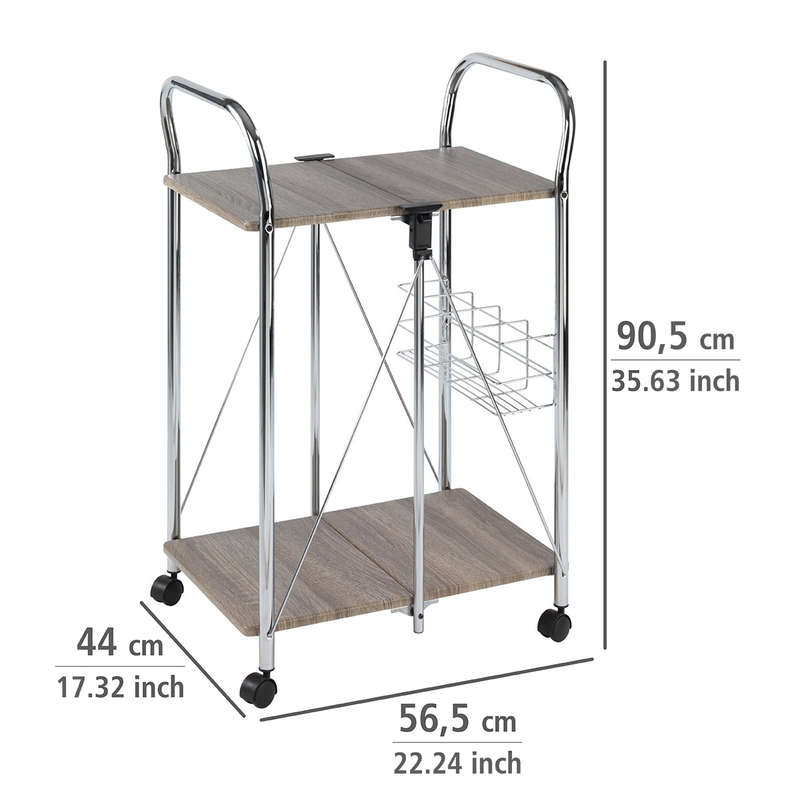 Serving Trolley Foldable Liky Range Wood Metal