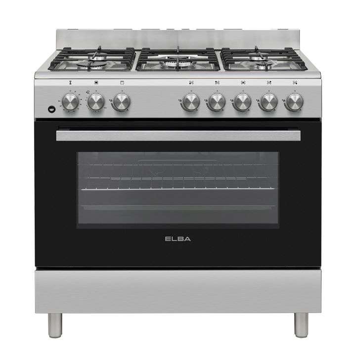 Elba Essential 90 Cm 5 Gas Cooker With Gas Oven Stainless Steel