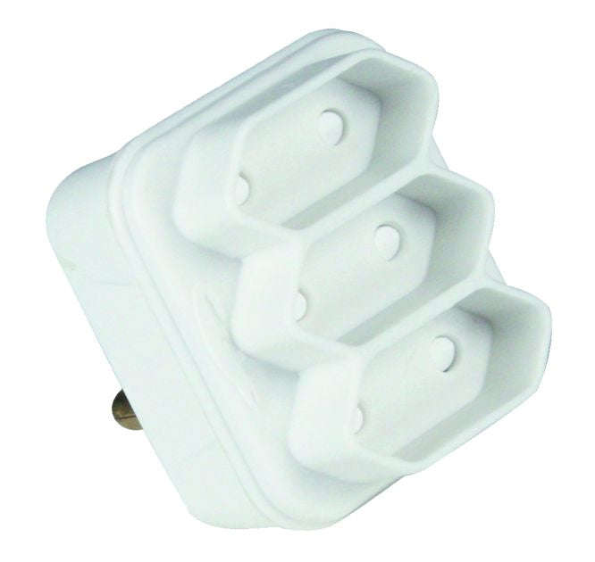 Adaptor 3 X 2 Pin White A416