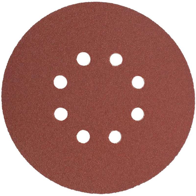 Sanding Disc 150 Mm 80 Grit With Holes 10/Pk Hook And Loop
