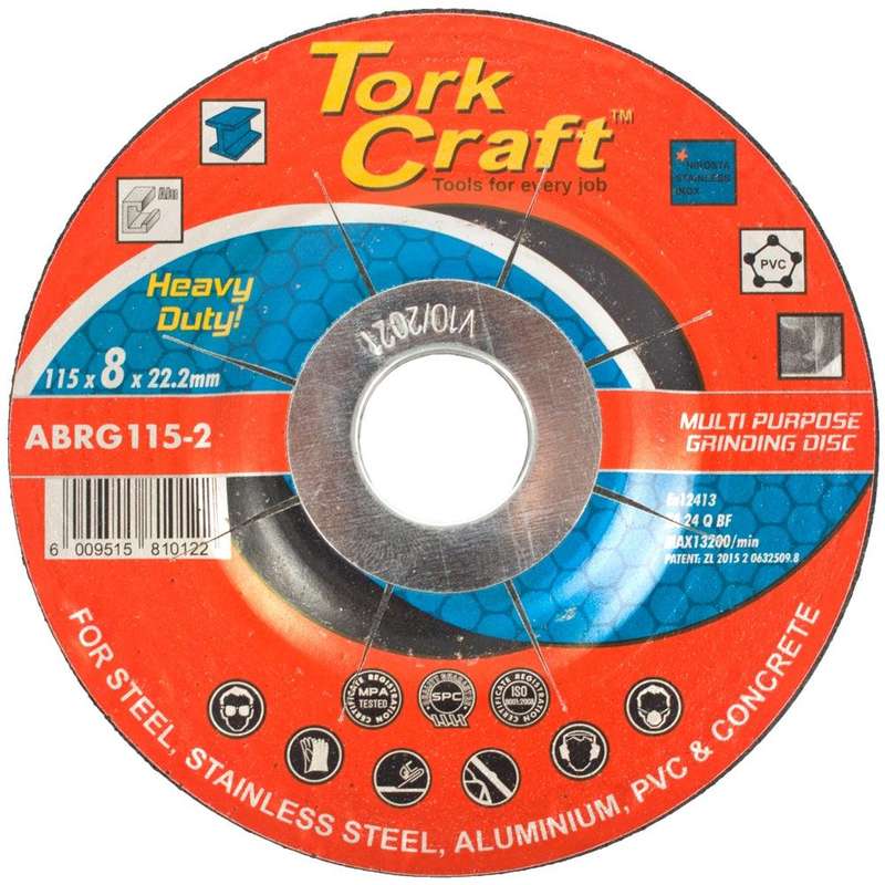 Grinding Disc For Steel 115 X 8.0 X 22.2 Mm Steel S/Steel Concret Multi