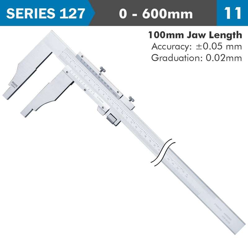 Vernier Caliper 600 Mm 0.05 Mm Acc. 100 Mm 0.02 Mm Grad S/Steel
