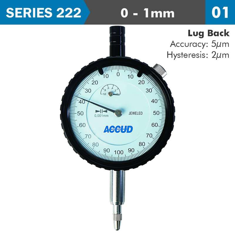 Dial Indicator 1 Mm 0.001 Mm Grad. Lug Back