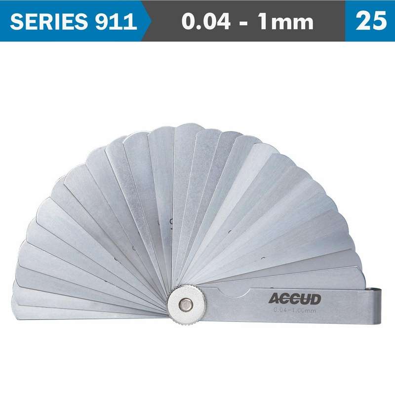 Feeler Gauge 75 Mm 0.04 1.00 Mm 25 Leaves Din2275