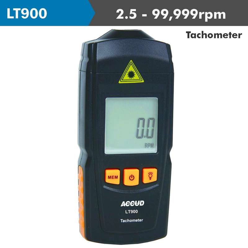Laser Tachometer 2.5 99999 Rp Mrange 0.1 Rpm
