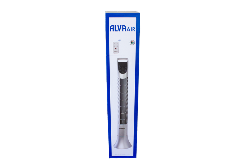 92cm Plastic Tower Fan (Silver) With Remote