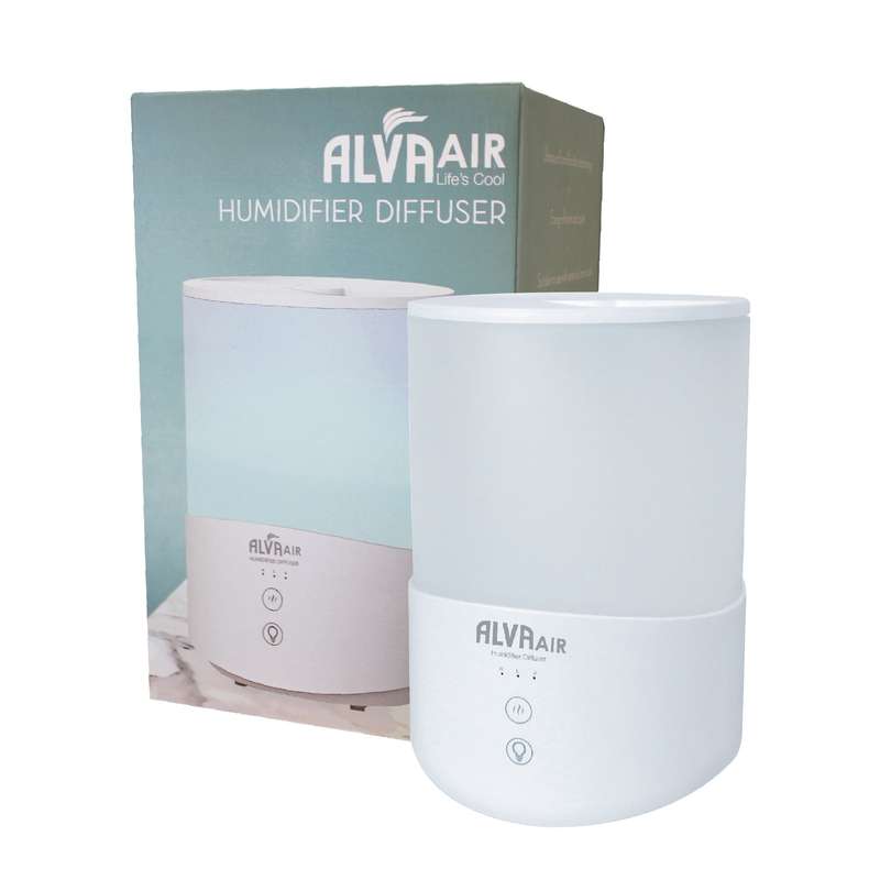 Alva Ultrasonic Humidifier (Diffuser) & 9Pc Essential Oils Value Bundle