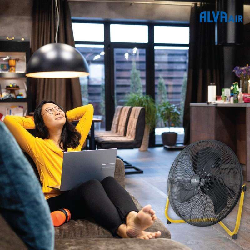 45cm Floor Fan High Velocity (Matt Black)