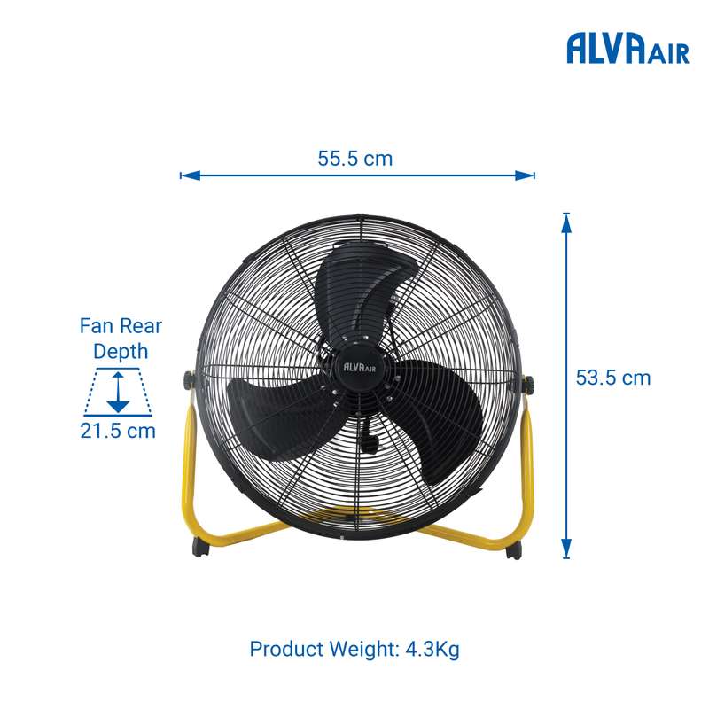 45cm Floor Fan High Velocity (Matt Black)